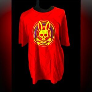 Men's Psycho Bunny T-Shirt Hurrell Graphic Red Size 9/3XL NWOT